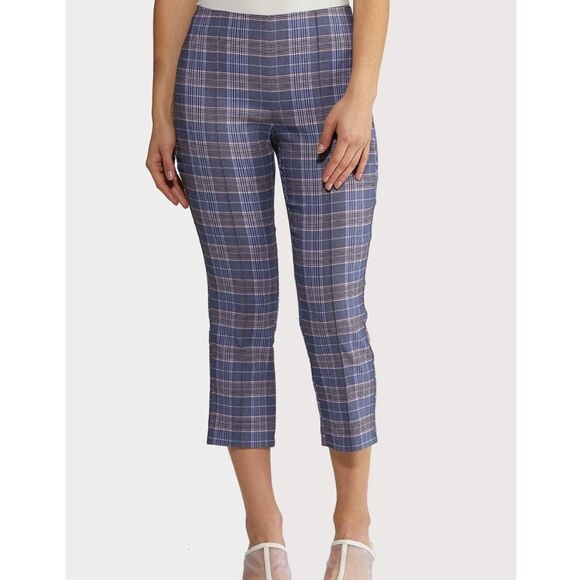 Est. 1946 Cato Blue Plaid Cropped Pants New 10 Contemporary Mid Rise - Picture 6 of 7
